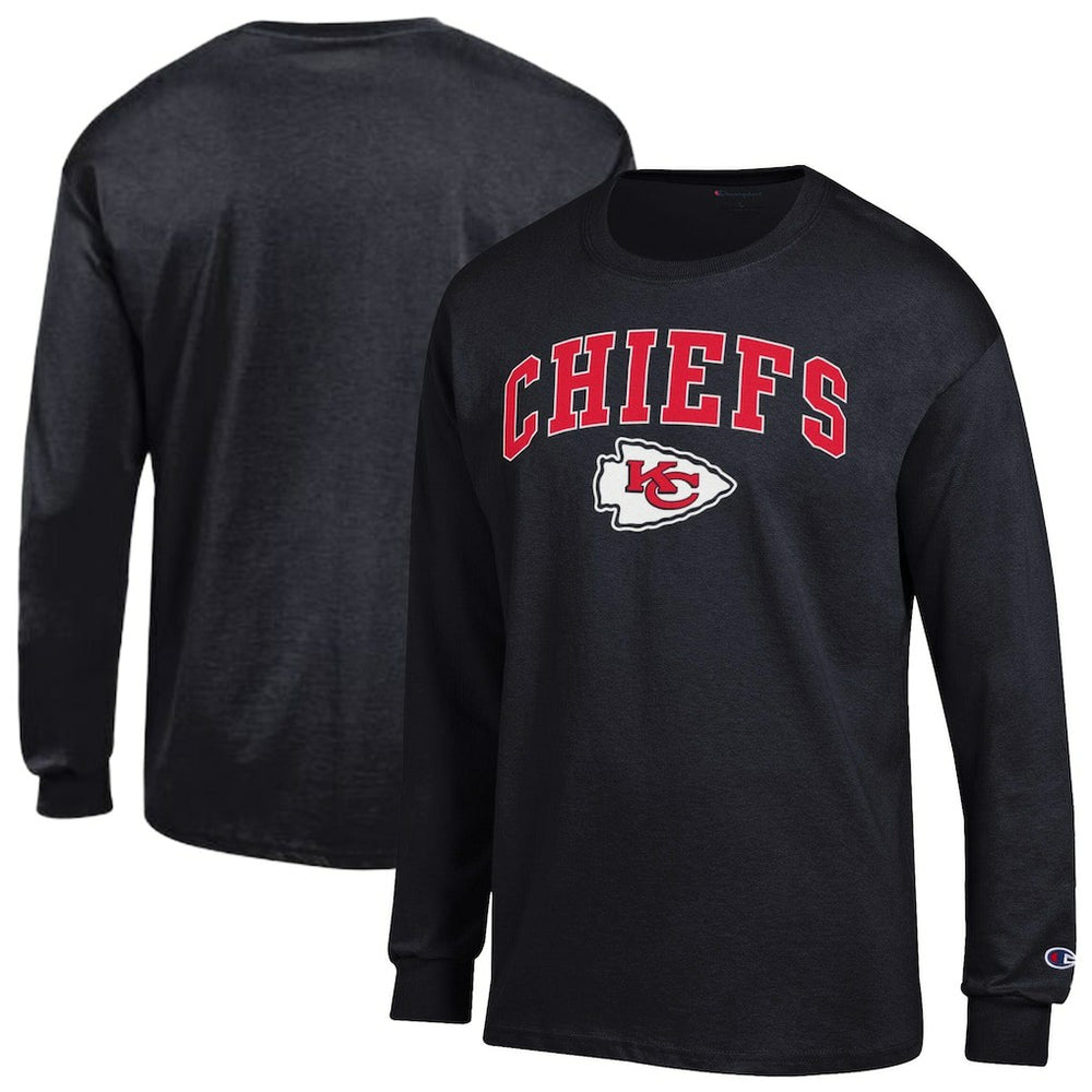 Kansas City Chiefs Champion Arch Over Logo Long Sleeve T-Shirt Black | NFL