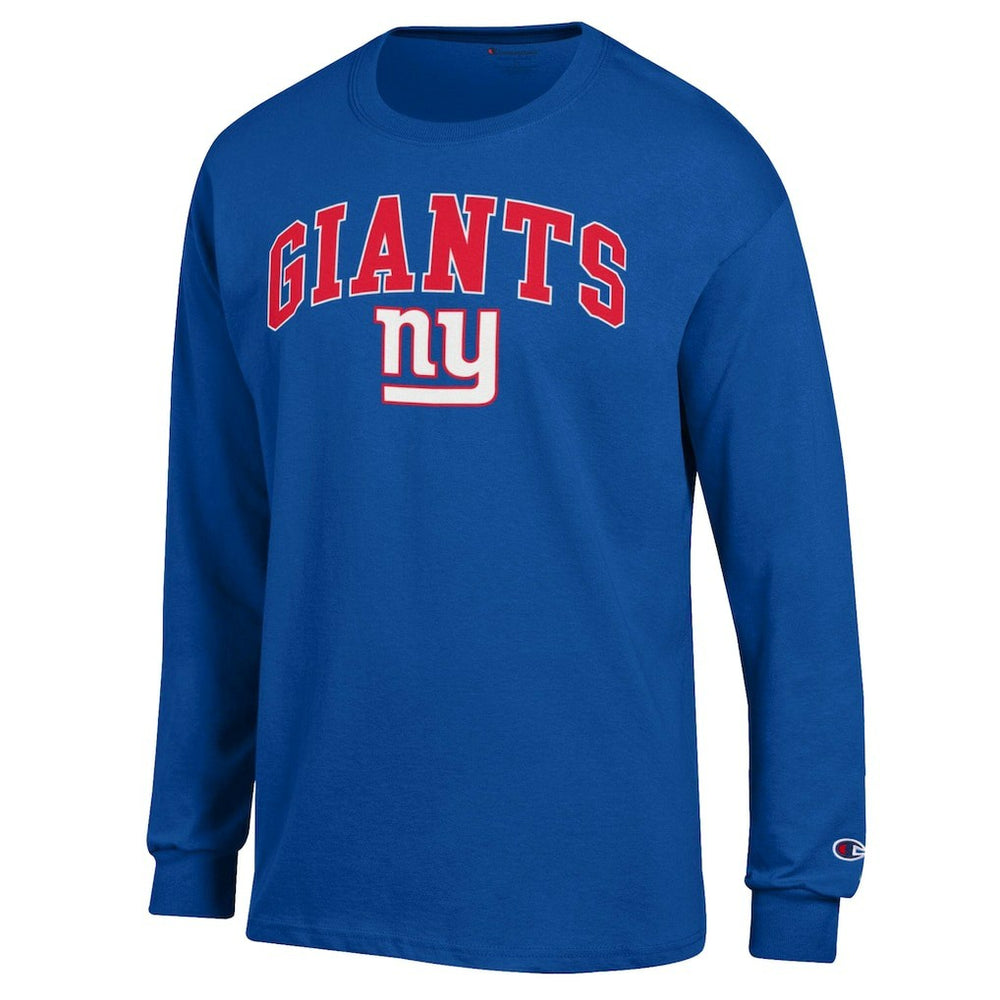New York Giants Champion Arch Over Logo Long Sleeve T-Shirt Royal | NFL