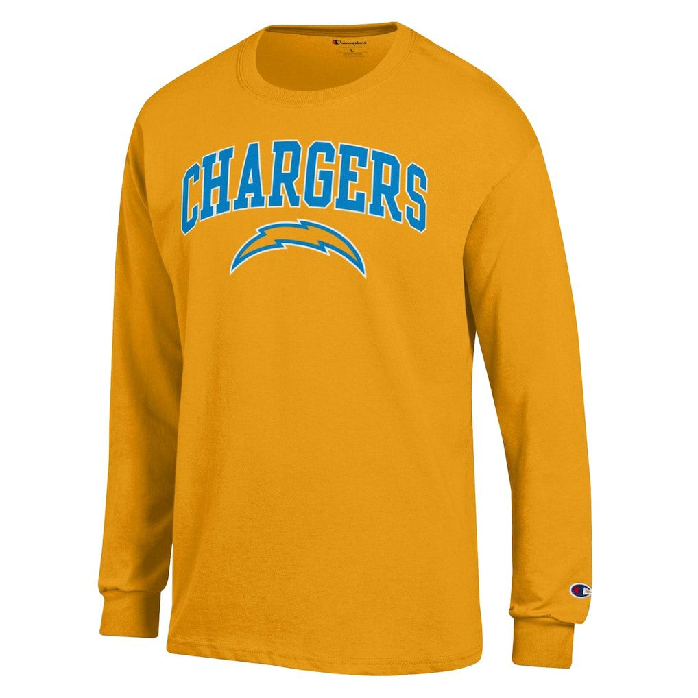 Los Angeles Chargers Champion Arch Over Logo Long Sleeve T-Shirt Gold | NFL