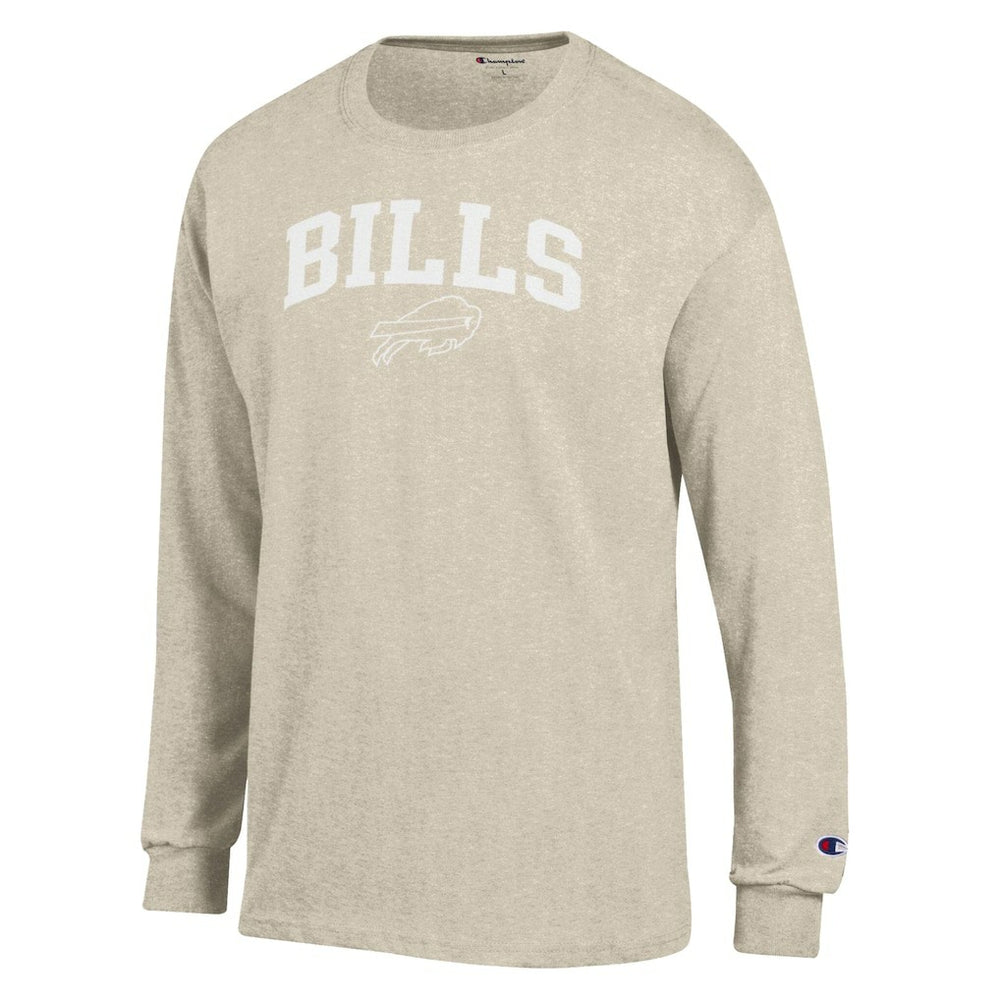 Buffalo Bills Champion White Ink Jersey Long Sleeve T-Shirt Oatmeal | NFL