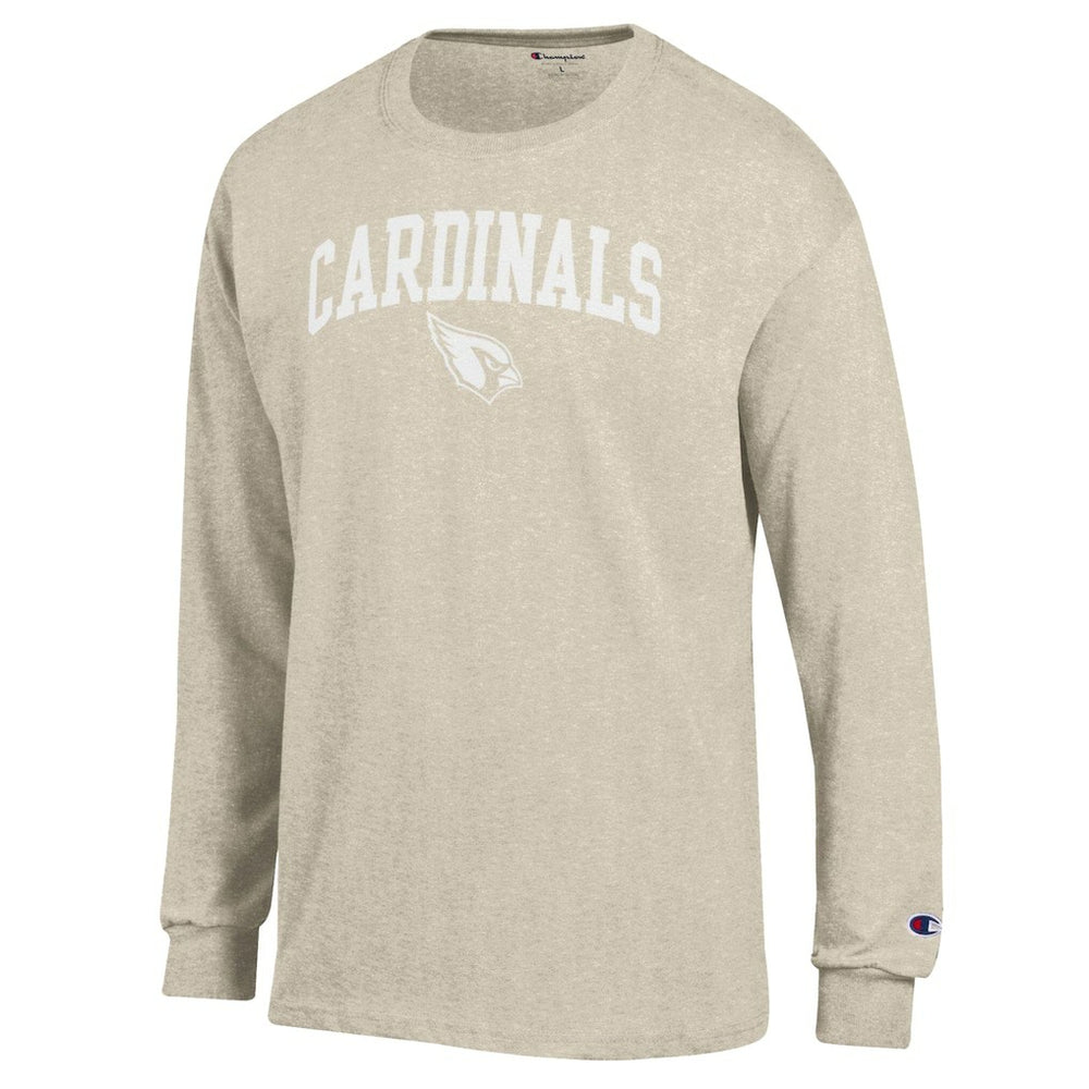 Arizona Cardinals Champion White Ink Jersey Long Sleeve T-Shirt Oatmeal | NFL