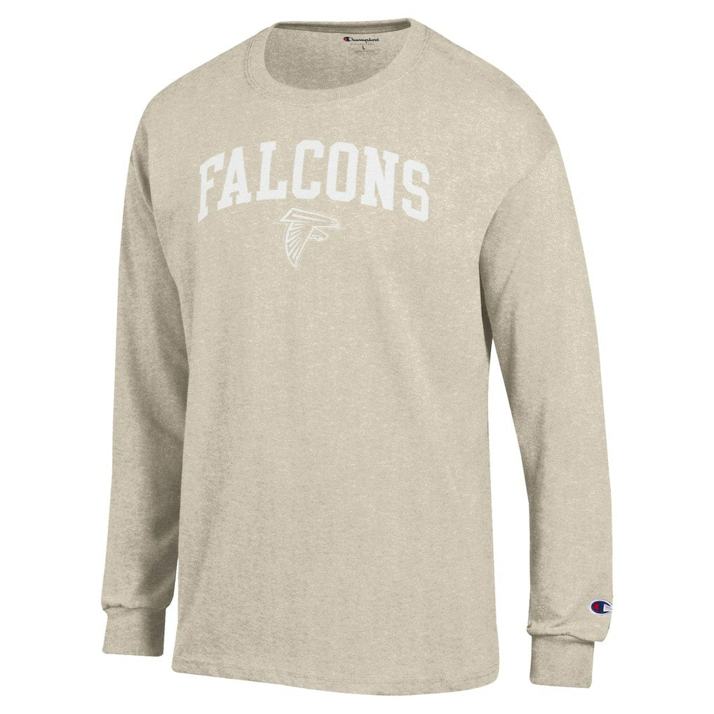 Atlanta Falcons Champion White Ink Jersey Long Sleeve T-Shirt Oatmeal | NFL