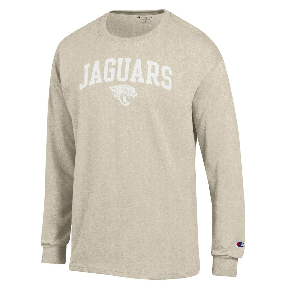 Jacksonville Jaguars Champion White Ink Jersey Long Sleeve T-Shirt Oatmeal | NFL