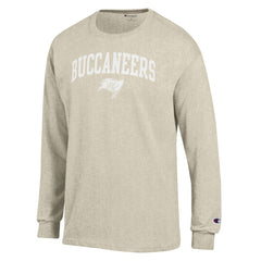 Tampa Bay Buccaneers Champion White Ink Jersey Long Sleeve T-Shirt Oatmeal | NFL