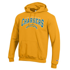 Los Angeles Chargers Champion Powerblend Arch over Logo Hoodie Gold | NFL
