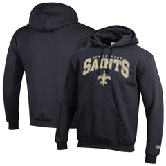 New Orleans Saints Champion Powerblend Arch over Logo Hoodie Black | NFL
