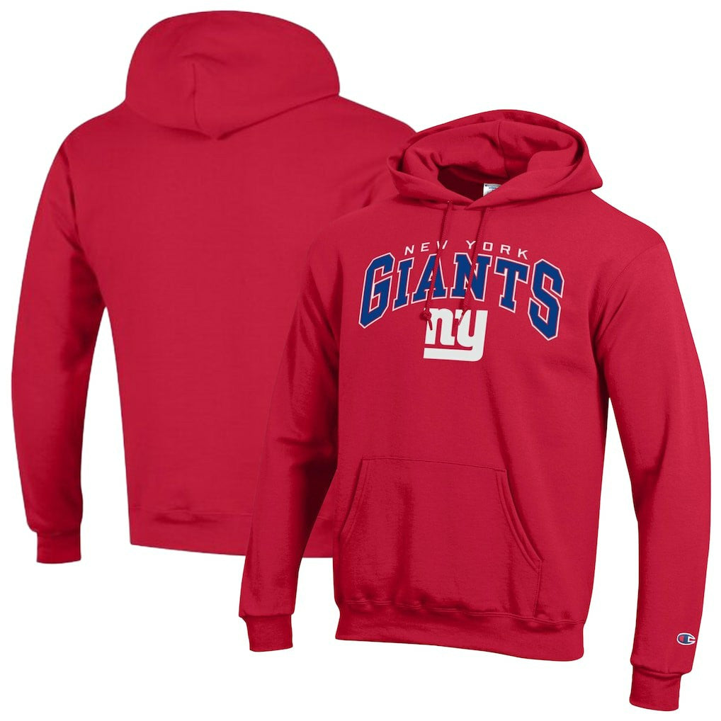 New York Giants Champion Powerblend Arch over Logo Hoodie Red | NFL