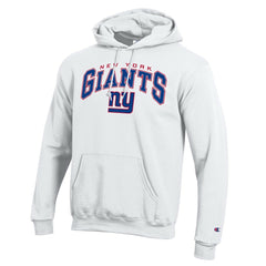 New York Giants Champion Powerblend Arch over Logo Hoodie White | NFL
