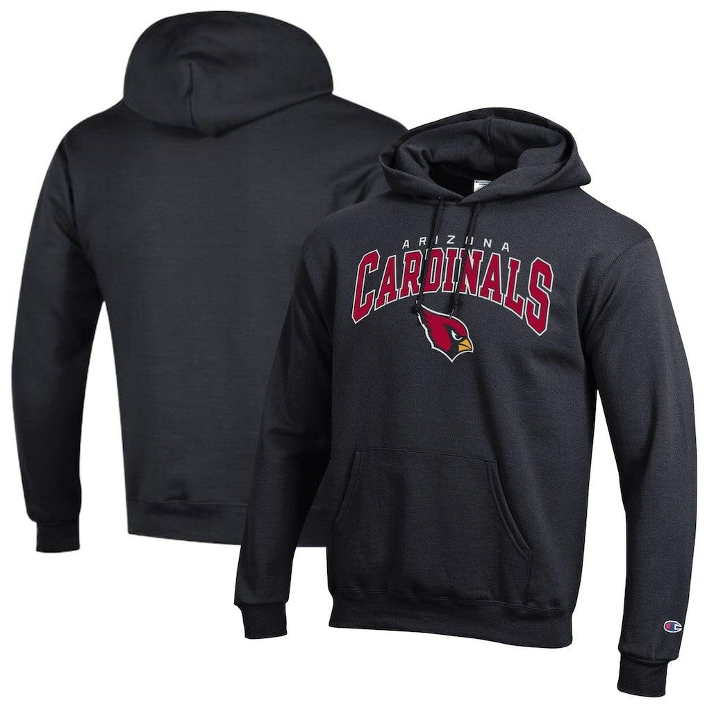 Arizona Cardinals Champion Powerblend Arch over Logo Hoodie Black | NFL