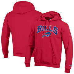 Buffalo Bills Champion Powerblend Arch over Logo Hoodie Red | NFL