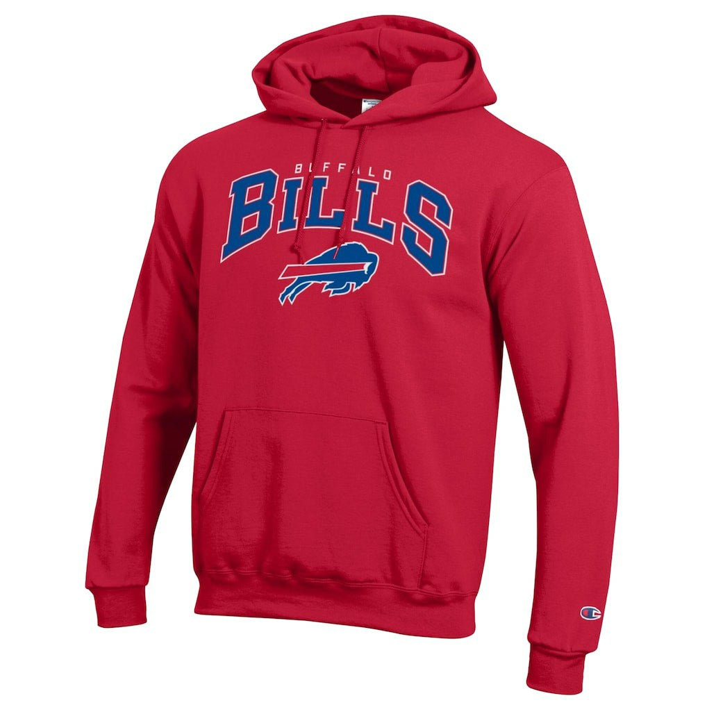 Buffalo Bills Champion Powerblend Arch over Logo Hoodie Red | NFL
