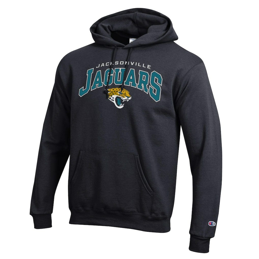 Jacksonville Jaguars Champion Powerblend Arch over Logo Hoodie Black | NFL