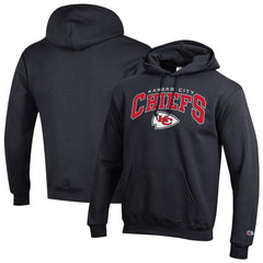 Kansas City Chiefs Champion Powerblend Arch over Logo Hoodie Black | NFL