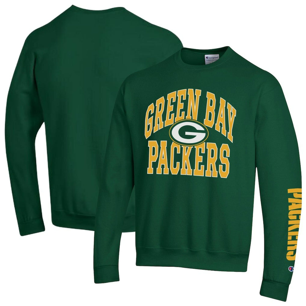 Green Bay Packers Champion Powerblend Fleece Sweatshirt Green | NFL