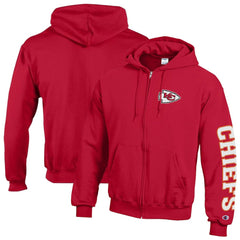 Kansas City Chiefs Champion Powerblend Fleece Full-Zip Hoodie Red | NFL