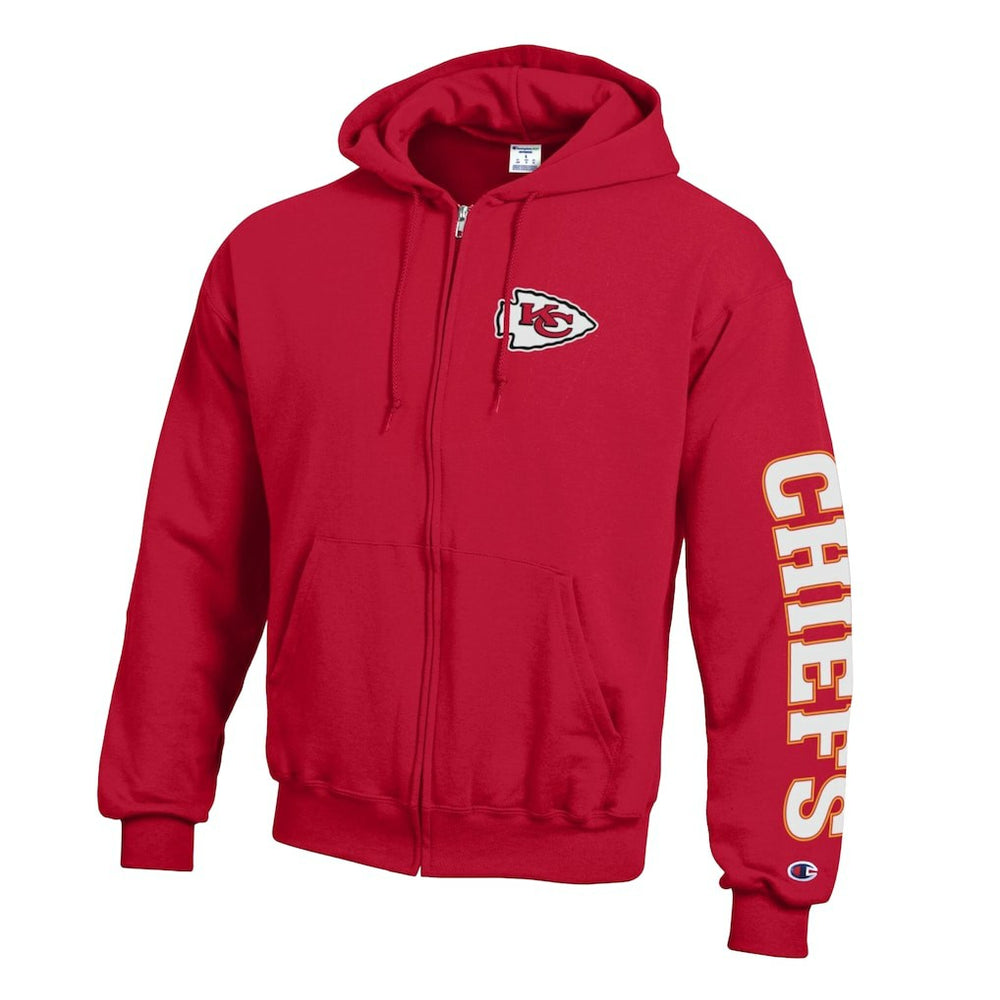Kansas City Chiefs Champion Powerblend Fleece Full-Zip Hoodie Red | NFL