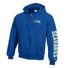 Seattle Seahawks Champion Powerblend Fleece Full-Zip Hoodie Royal | NFL