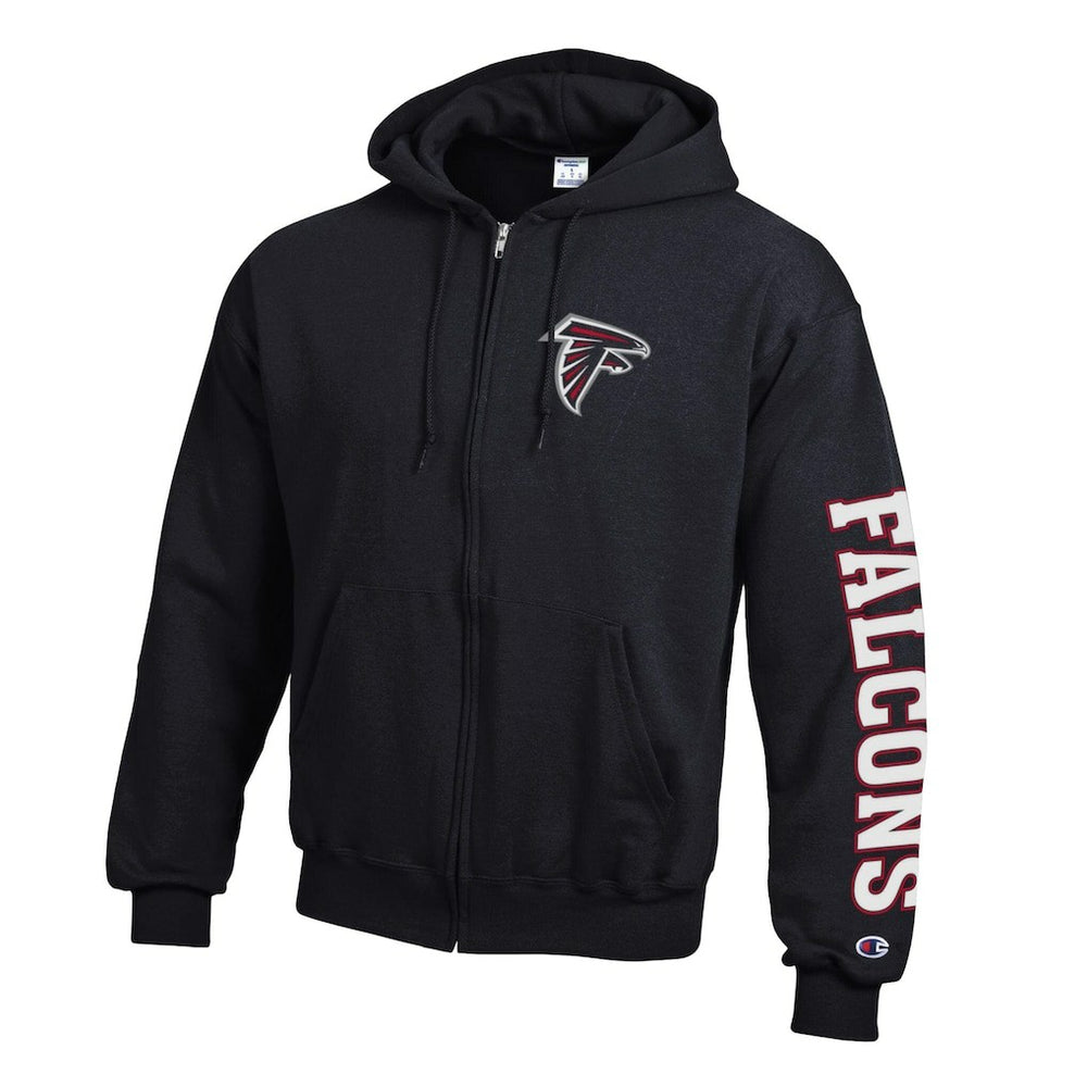 Atlanta Falcons Champion Powerblend Fleece Full-Zip Hoodie Black | NFL