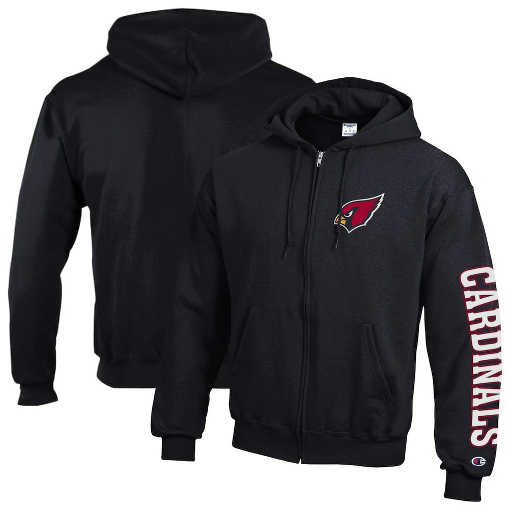 Arizona Cardinals Champion Powerblend Fleece Full-Zip Hoodie Black | NFL