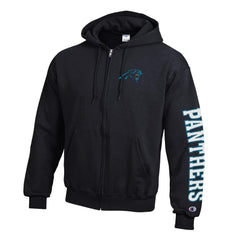 Carolina Panthers Champion Powerblend Fleece Full-Zip Hoodie Black | NFL