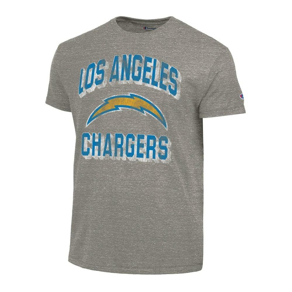 Los Angeles Chargers Champion Ultimate Tri-Blend T-Shirt Heather Charcoal | NFL