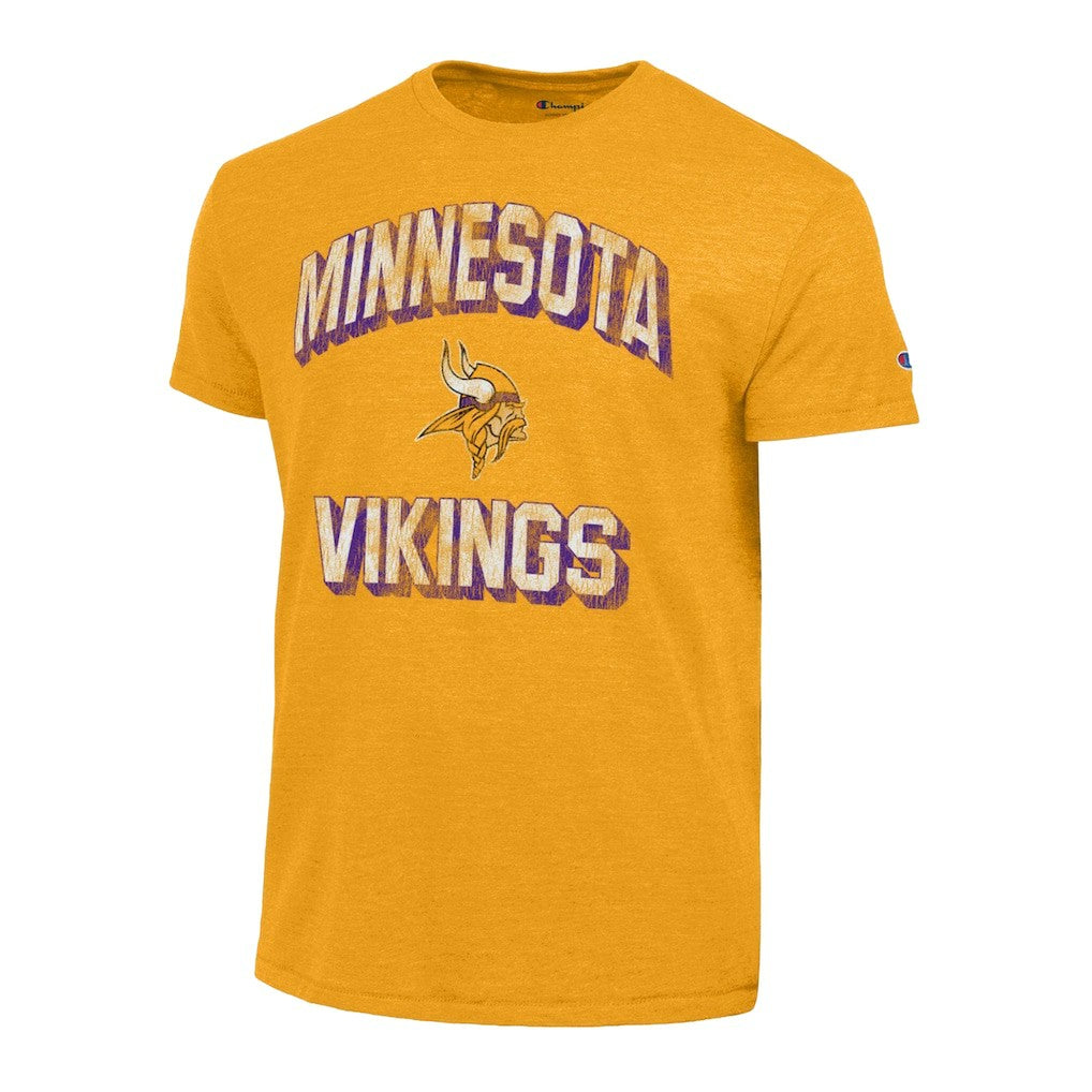Minnesota Vikings Champion Ultimate Tri-Blend T-Shirt Heather Gold | NFL