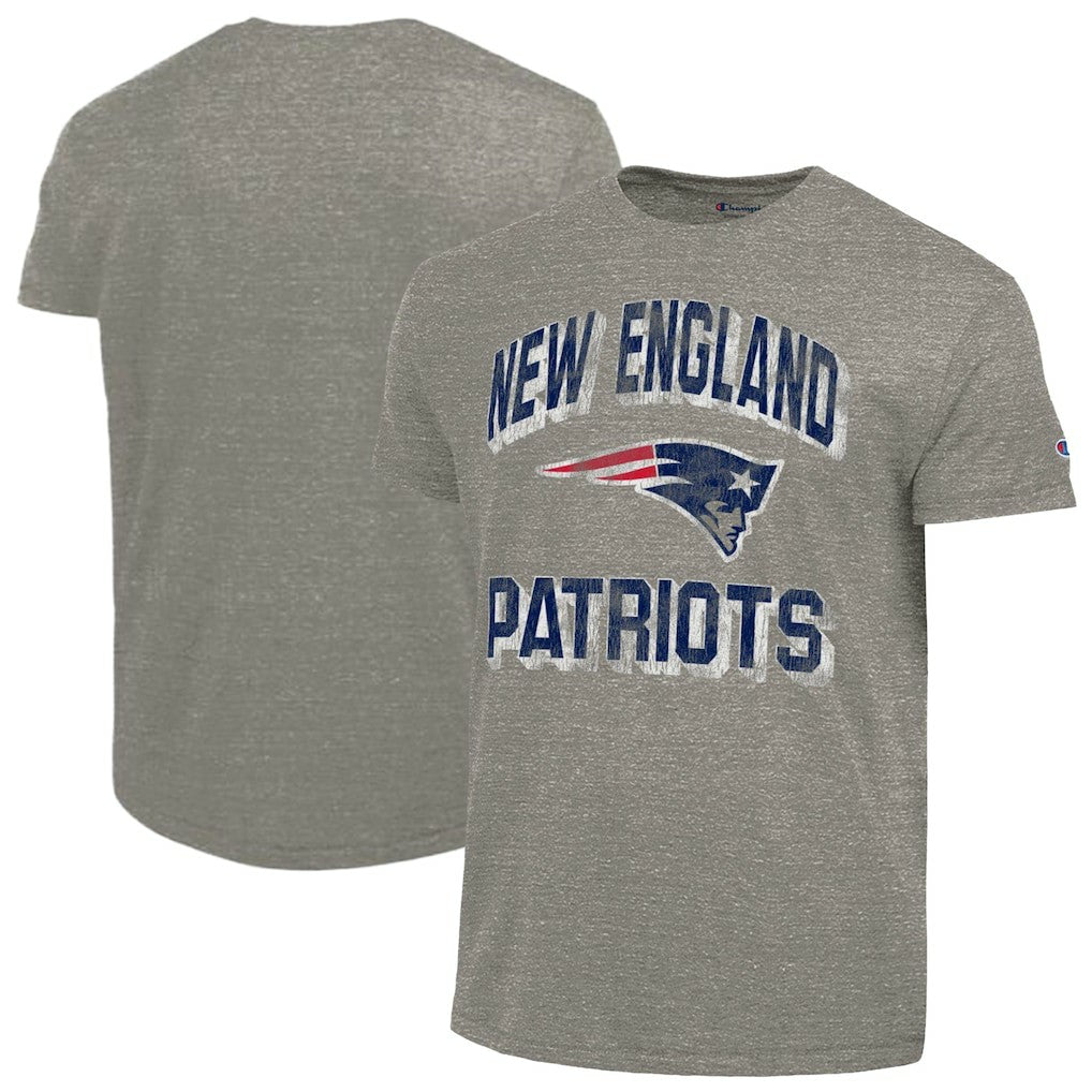 New England Patriots Champion Ultimate Tri-Blend T-Shirt Heather Charcoal | NFL