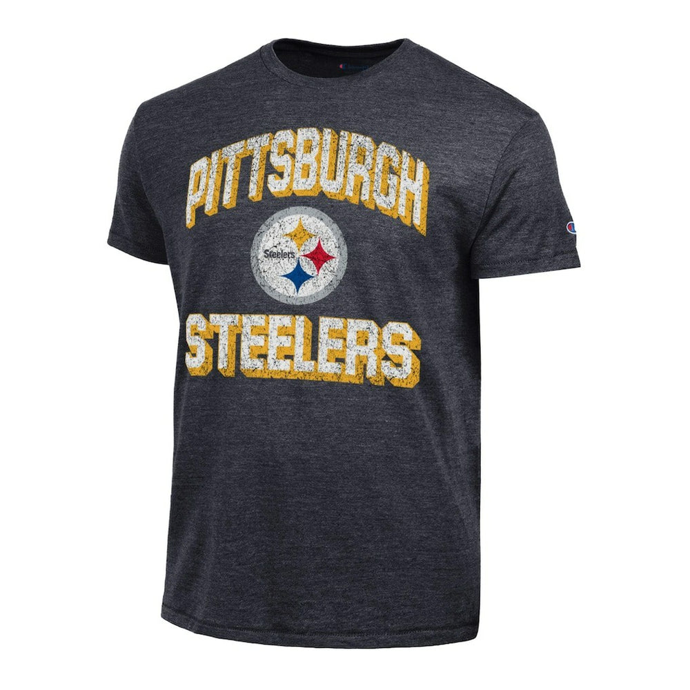 Pittsburgh Steelers Champion Ultimate Tri-Blend T-Shirt Heather Black | NFL