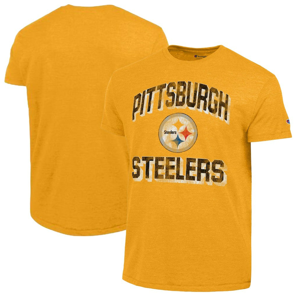 Pittsburgh Steelers Champion Ultimate Tri-Blend T-Shirt Heather Gold | NFL