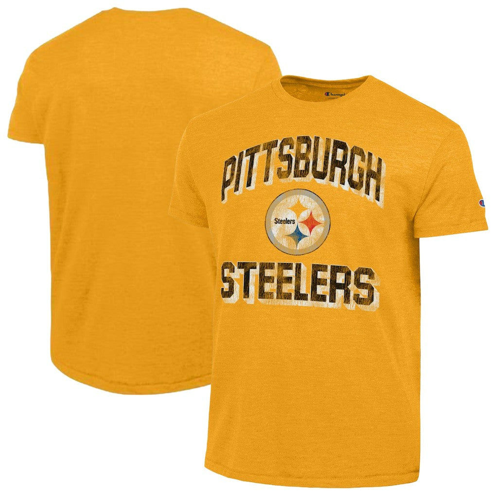Pittsburgh Steelers Champion Ultimate Tri-Blend T-Shirt Heather Gold | NFL