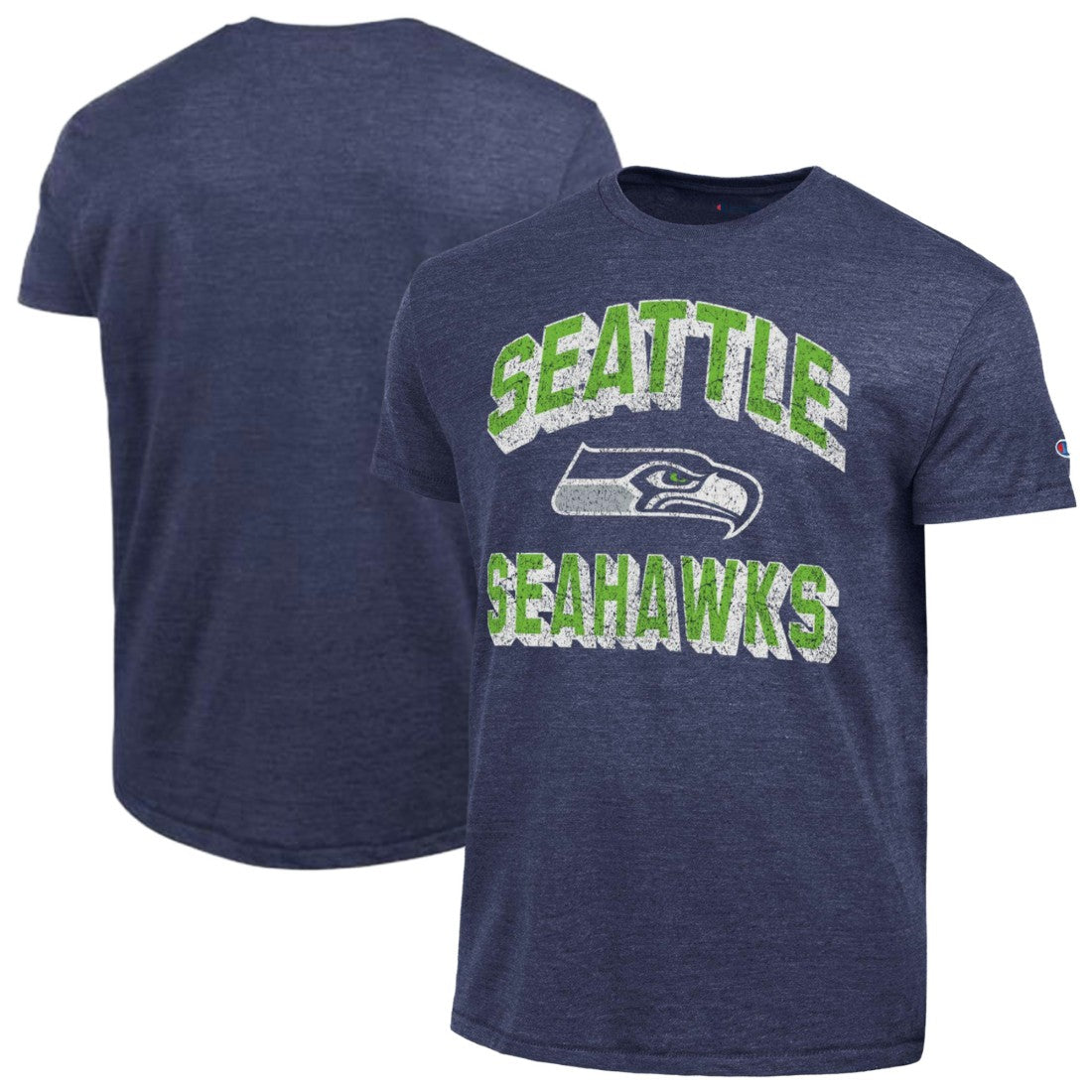 Seattle Seahawks Champion Ultimate Tri-Blend T-Shirt College Navy | NFL