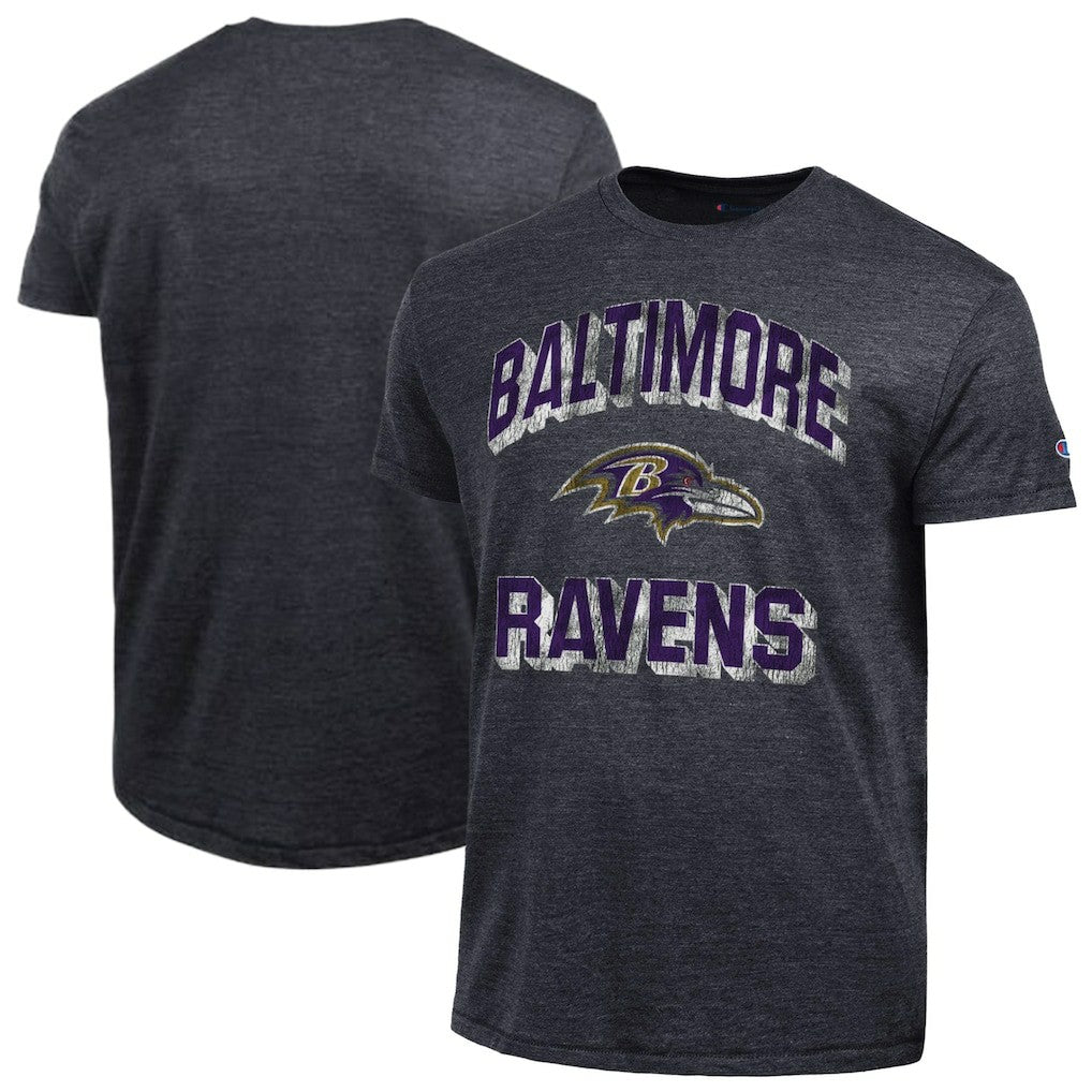Baltimore Ravens Champion Ultimate Tri-Blend T-Shirt Black | NFL