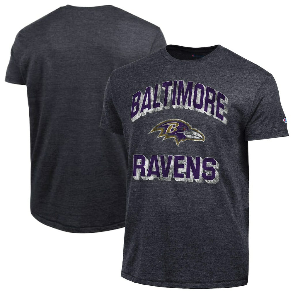 Baltimore Ravens Champion Ultimate Tri-Blend T-Shirt Black | NFL
