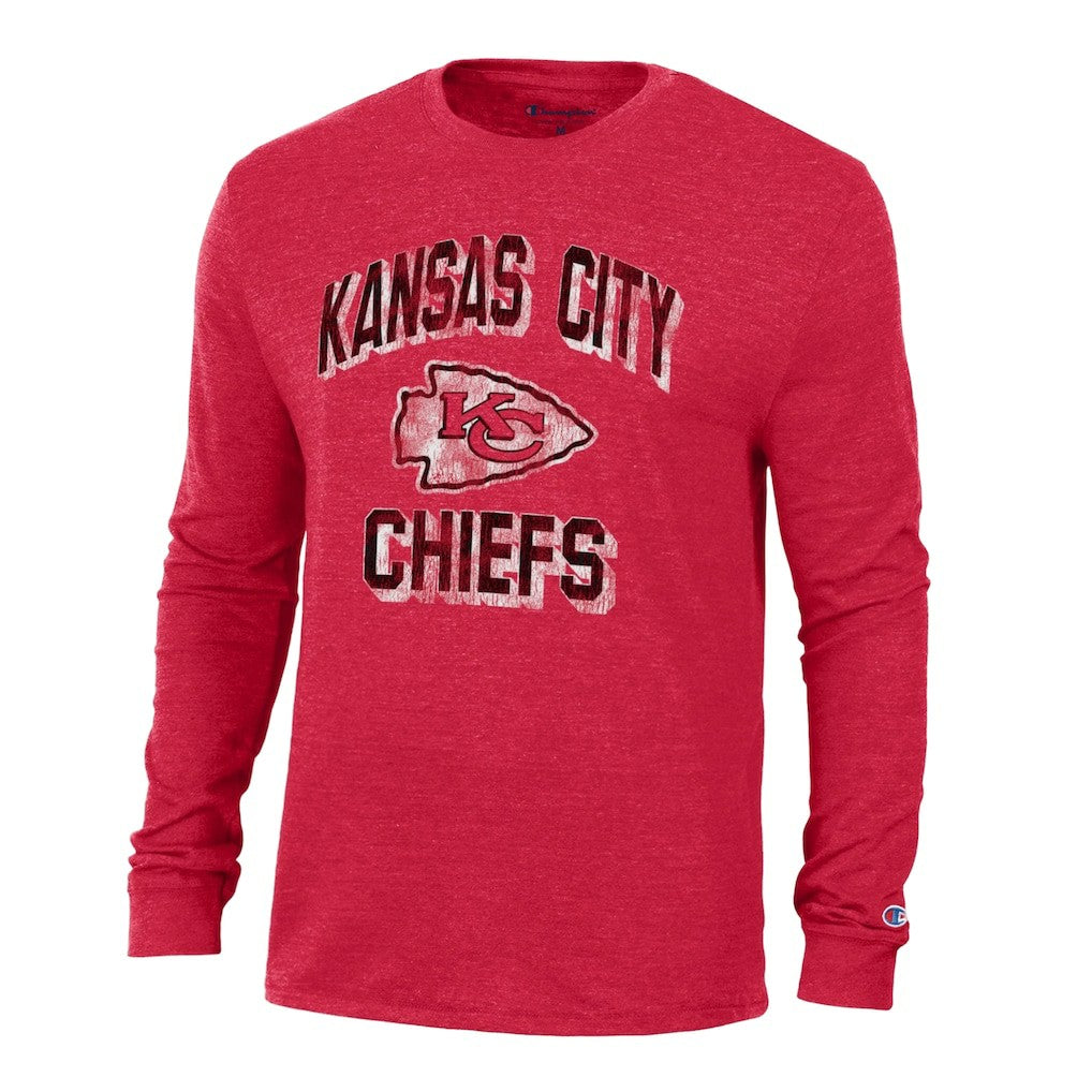 Kansas City Chiefs Champion Ultimate Tri-Blend Long Sleeve T-Shirt Red | NFL