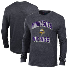 Minnesota Vikings Champion Ultimate Tri-Blend Long Sleeve T-Shirt Heather Black | NFL