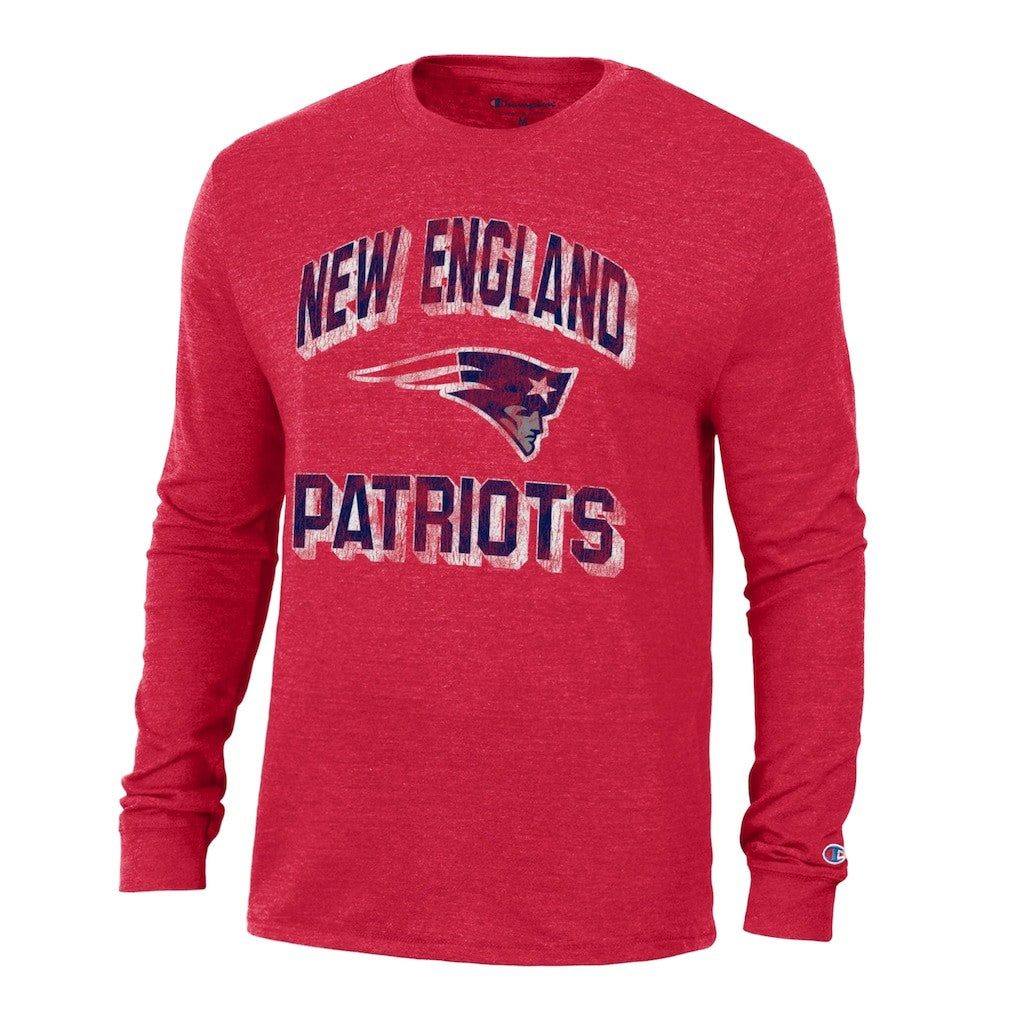 New England Patriots Champion Ultimate Tri-Blend Long Sleeve T-Shirt Red | NFL