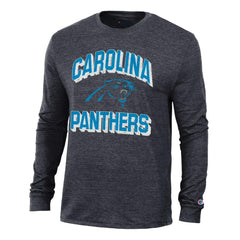 Carolina Panthers Champion Ultimate Tri-Blend Long Sleeve T-Shirt Heather Black | NFL