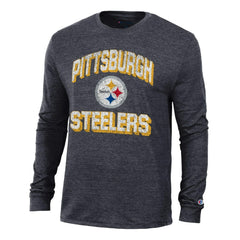 Pittsburgh Steelers Champion Ultimate Tri-Blend Long Sleeve T-Shirt Heather Black | NFL