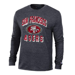 San Francisco 49ers Champion Ultimate Tri-Blend Long Sleeve T-Shirt Heather Black | NFL
