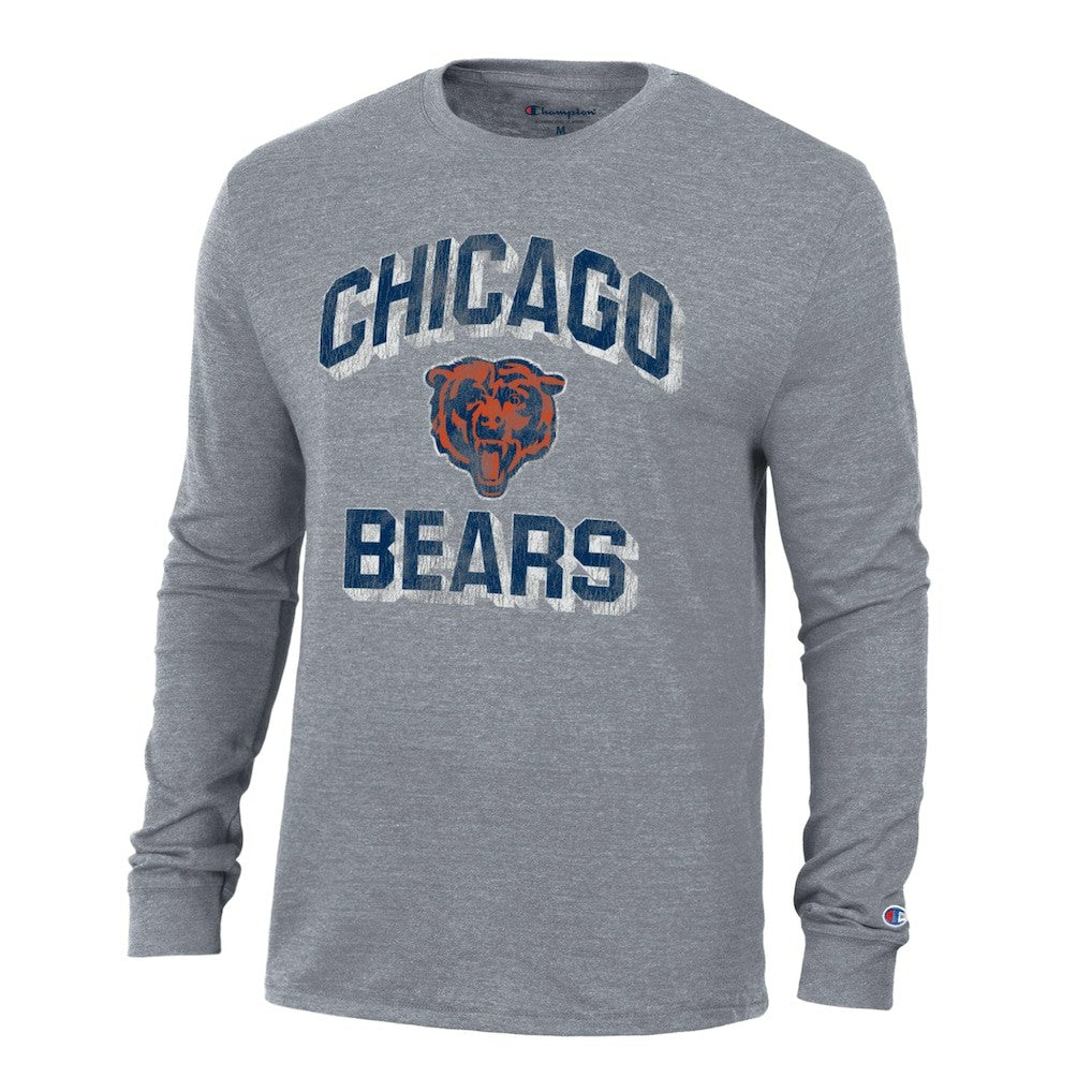 Chicago Bears Champion Ultimate Tri-Blend Long Sleeve T-Shirt Charcoal | NFL