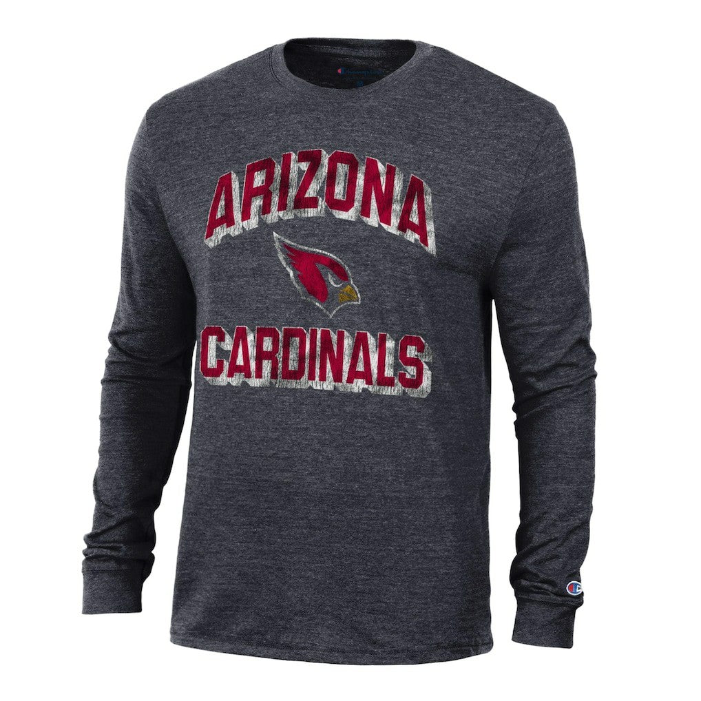 Arizona Cardinals Champion Ultimate Tri-Blend Long Sleeve T-Shirt Heather Black | NFL