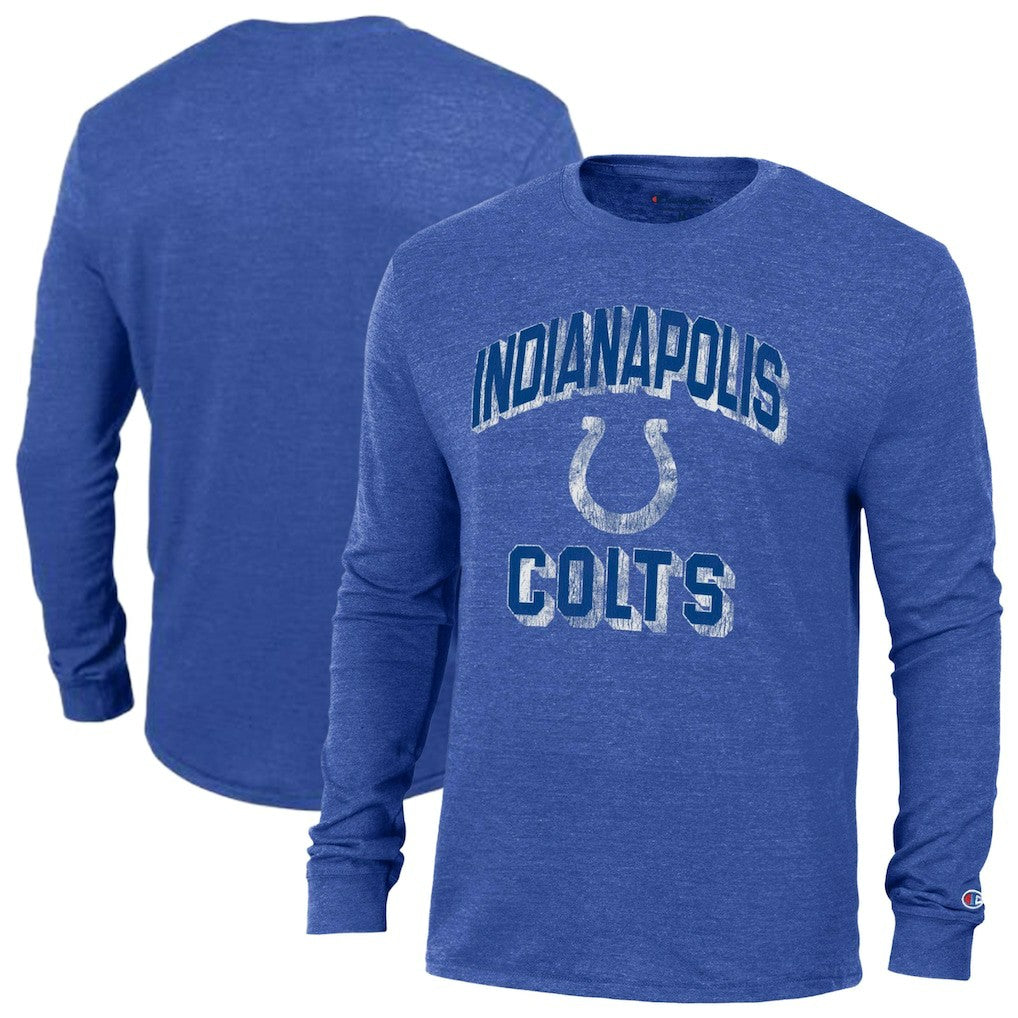 Indianapolis Colts Champion Ultimate Tri-Blend Long Sleeve T-Shirt Royal | NFL