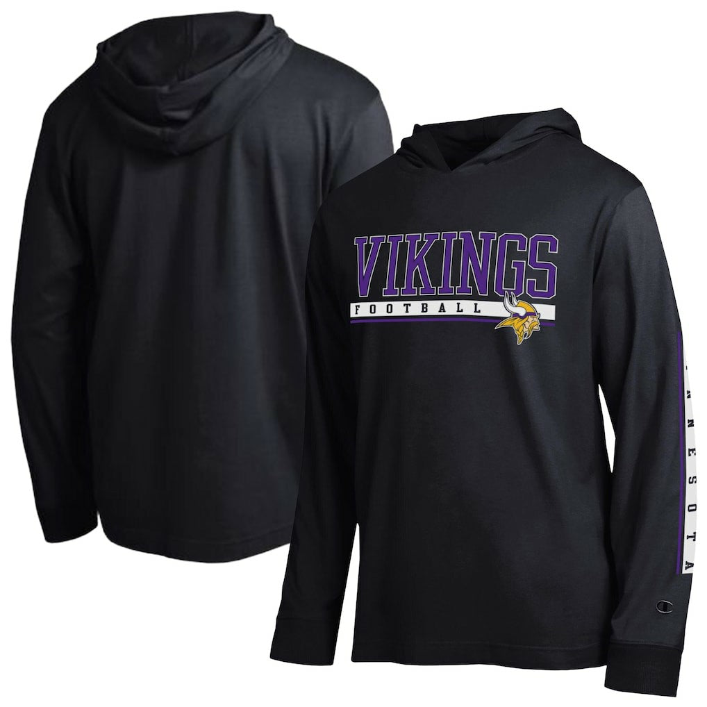 Minnesota Vikings Champion All Star Hoodie T-Shirt Black | NFL