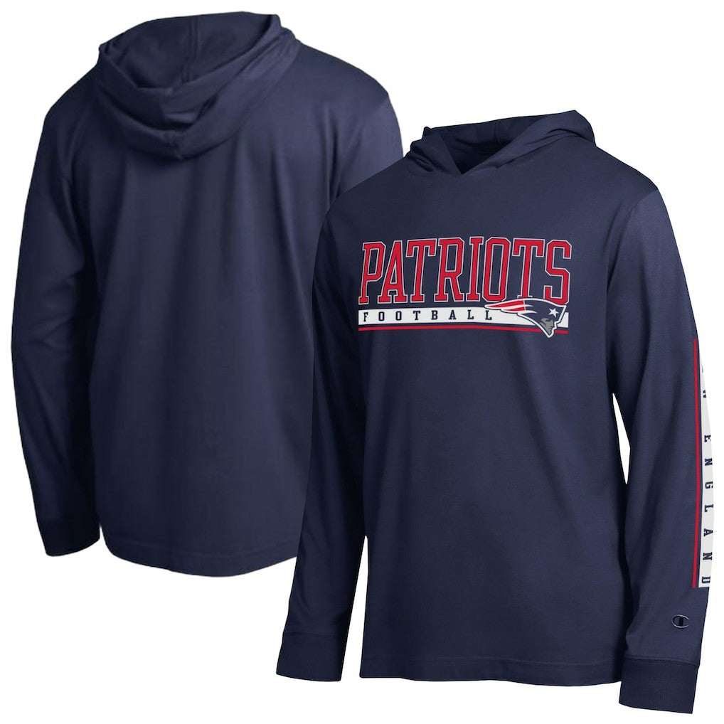 New England Patriots Champion All Star Hoodie T-Shirt Navy | NFL