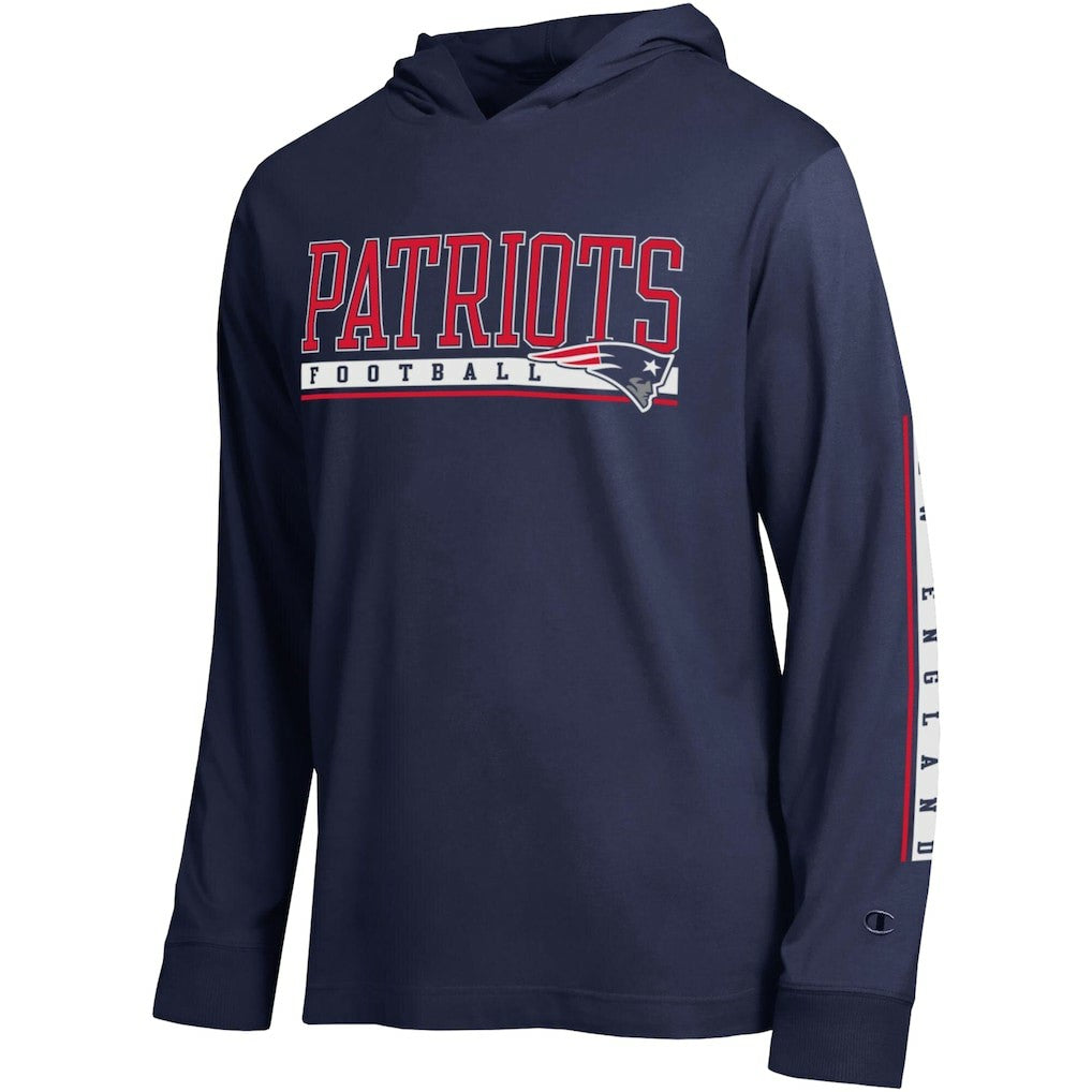 New England Patriots Champion All Star Hoodie T-Shirt Navy | NFL