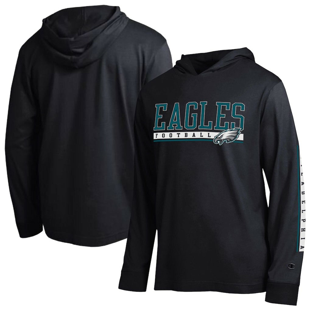 Philadelphia Eagles Champion All Star Hoodie T-Shirt Black | NFL