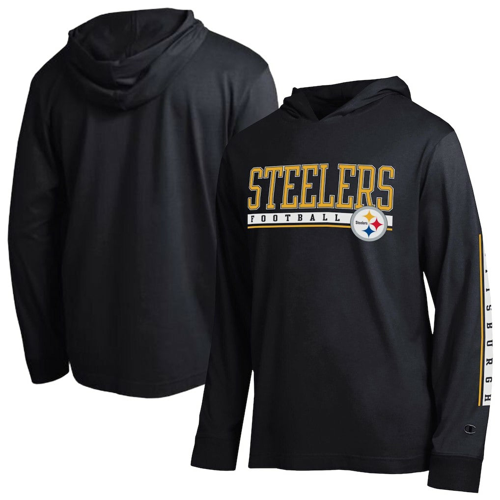 Pittsburgh Steelers Champion All Star Hoodie T-Shirt Black | NFL