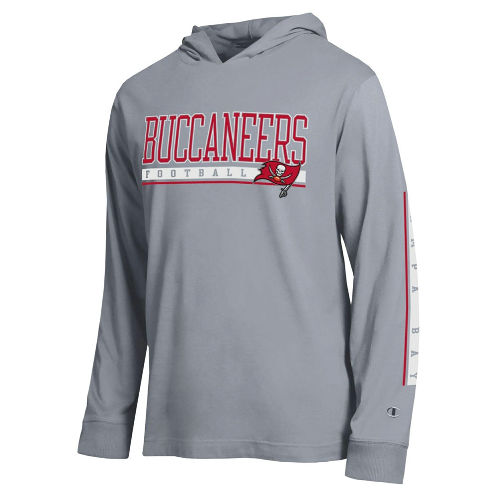 Tampa Bay Buccaneers Champion All Star Hooded T-Shirt Heather Gray | NFL