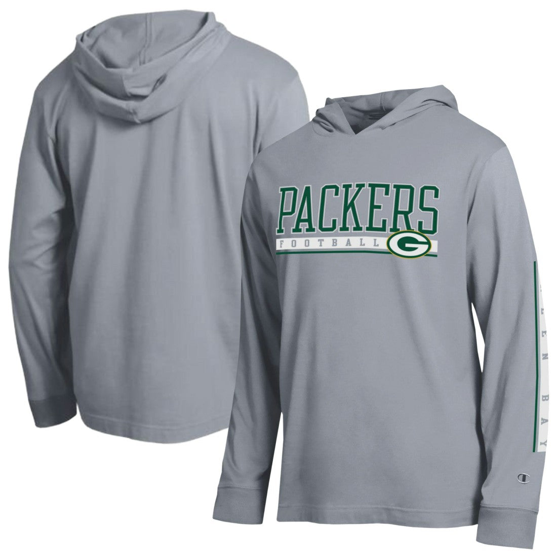 Green Bay Packers Champion All Star Hoodie T-Shirt Gray | NFL