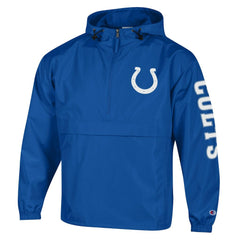 Indianapolis Colts Champion Packable Windbreaker Half-Zip Jacket Royal | NFL